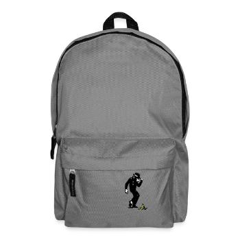 Monkey with hat and banana - Backpack - elephant grey - Front