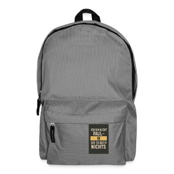I'm not lazy - I don't actively do anything 02 - Backpack - elephant grey - Front