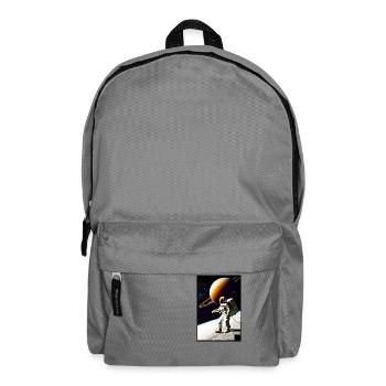 astronaut schwebend orange - Rucksack - Mittelgrau - Vorne
