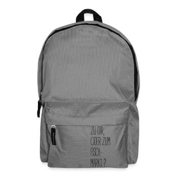 Hamburg Shirt Fichmarkt? - Rucksack - Mittelgrau - Vorne