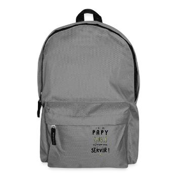 J'ai un papy cinglé et je peux m'en servir - Sac à dos - gris éléphant - Devant