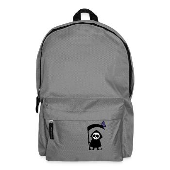 Mignon Mort Faux Scary Crâne Squelette Halloween - Sac à dos - gris éléphant - Devant