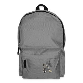 Blumen - Rucksack - Mittelgrau - Vorne