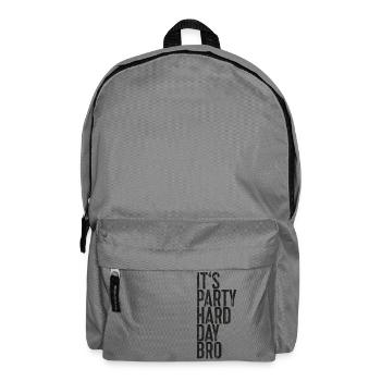 Es ist Party Hard Day Bro - Rucksack - Mittelgrau - Vorne