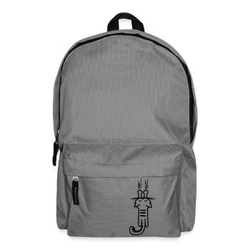 scratching kitty - Katze - Cats - Stubentiger - Rucksack - Mittelgrau - Vorne