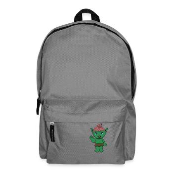 troll suess maedchen lieb cartoon lustig spitzohr - Rucksack - Mittelgrau - Vorne