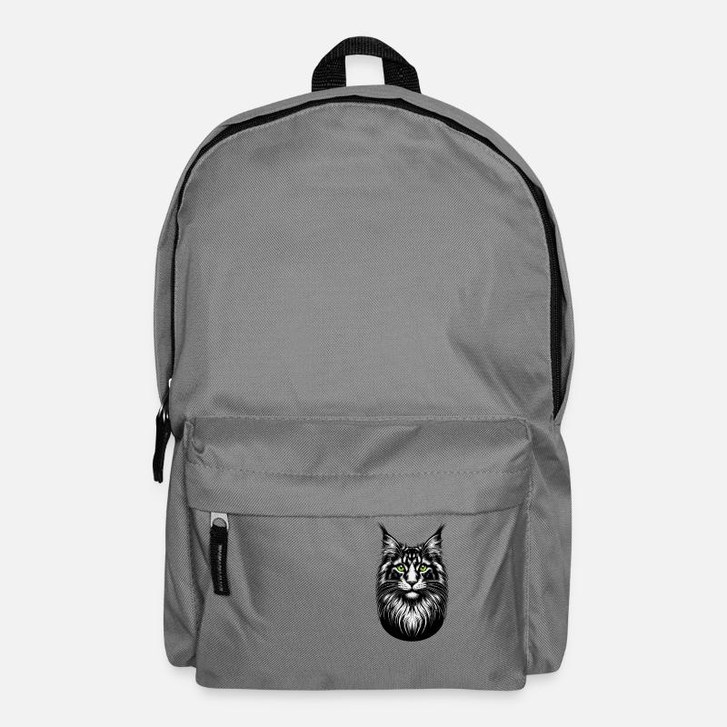 Struwwelliges Katze | Stubbeliges Katzengesicht - Rucksack - Mittelgrau