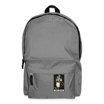The Brew – Coffee Tarot Card in Vintage Ink - Backpack - elephant grey - Front