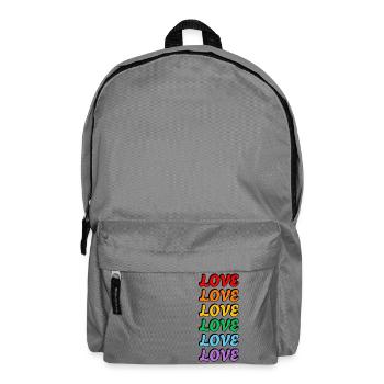 Liebe 6 Regenbogenfarben Gay Pride - Rucksack - Mittelgrau - Vorne