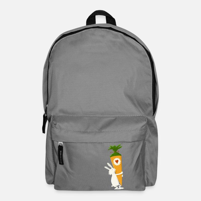 Hase mit Schultuete - Rucksack - Mittelgrau