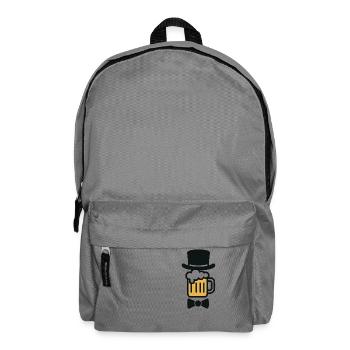 Bierkrug im Smoking Look - Rucksack - Mittelgrau - Vorne