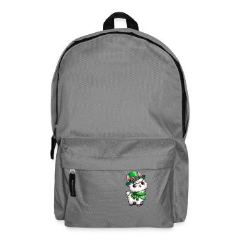 St. Patrick's Day Llama Cartoon - Backpack - elephant grey - Front