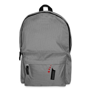 Leipzig Uniriese MDR Gebäude - Rucksack - Mittelgrau - Vorne
