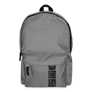 MOI JE POSE TOUT - Sac à dos - gris éléphant - Devant