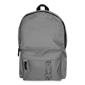 Erdmännchen Baby Geschenkidee - Rucksack - Mittelgrau - Vorne