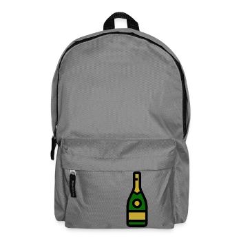 Champangner glass, sparkling wine, glass - Backpack - elephant grey - Front
