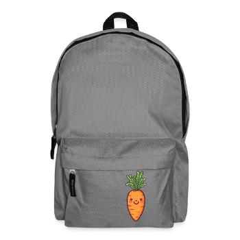 Kawaii Carrot - Cute Vegetable Design - Backpack - elephant grey - Front