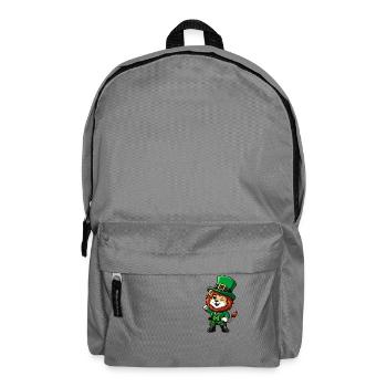 St. Patricks Day Löwe Cartoon - Rucksack - Mittelgrau - Vorne