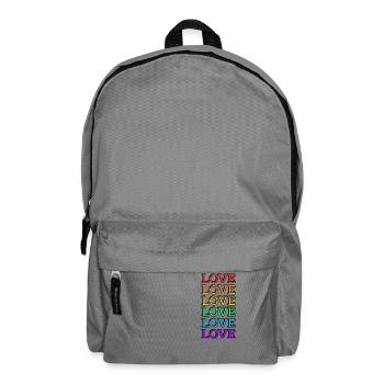 Liebe 6 Regenbogenfarben Gay Pride - Rucksack - Mittelgrau - Vorne
