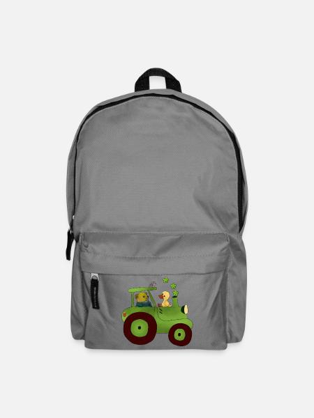 Mit dem Trecker unterwegs - Rucksack - Mittelgrau