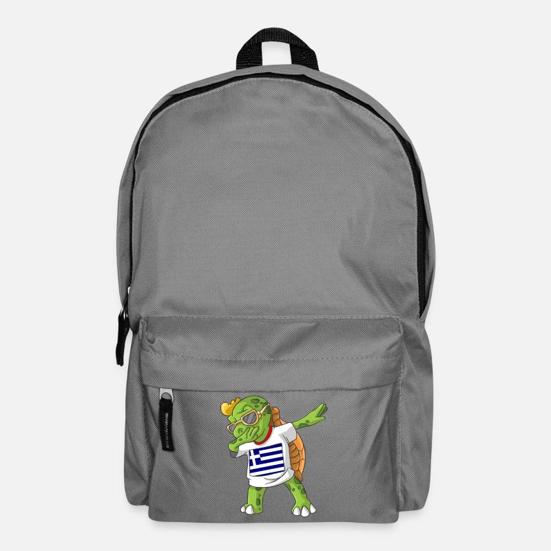 Griechenland Dabbing Schildkröte - Rucksack - Mittelgrau