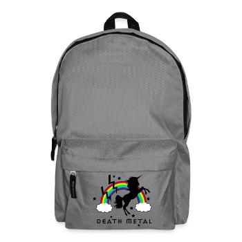 Death Metal Einhorn - Rucksack - Mittelgrau - Vorne