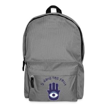 Khamsa: 5 in your eyes! - Backpack - elephant grey - Front