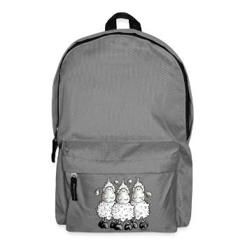 "Mc Wool" - sheep t-shirt design - Backpack - elephant grey - Front