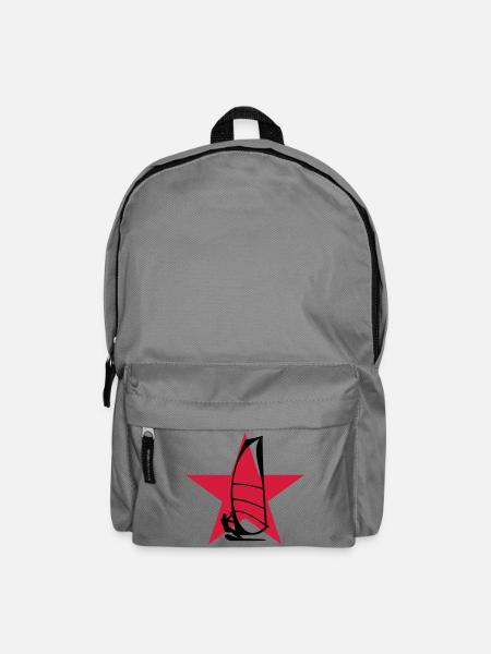 Windsurfen / Windsurfer / Windsurf / Windsurfing - Rucksack - Mittelgrau