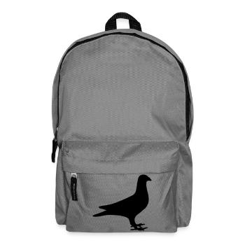 Pigeon shadow image logo carrier pigeon association - Backpack - elephant grey - Front