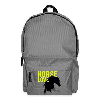 Reiten pferd horse love reitverein Pferdespruch mä - Rucksack - Mittelgrau - Vorne