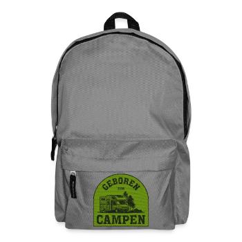Geboren Zum Campen Patch - Rucksack - Mittelgrau - Vorne