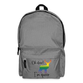 Pride Month LGBTQ - Oh Deer I'm Queer! - Backpack - elephant grey - Front