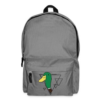 Farbige Ente im geometrischen Design - Rucksack - Mittelgrau - Vorne