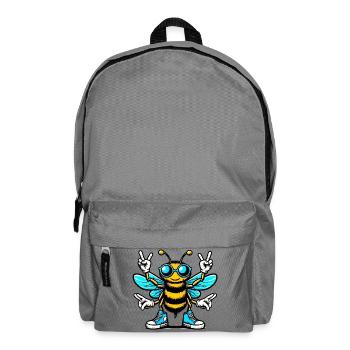 Abeille avec des lunettes de soleil - Sac à dos - gris éléphant - Devant