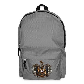 Frauenkarte mit brennendem Herzen - Rucksack - Mittelgrau - Vorne
