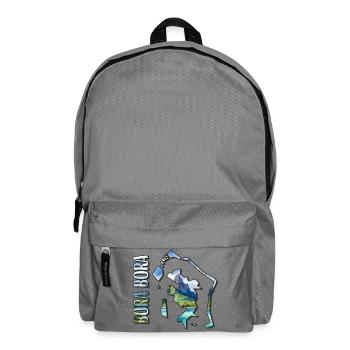 Carte à l’aquarelle Bora Bora - Sac à dos - gris éléphant - Devant