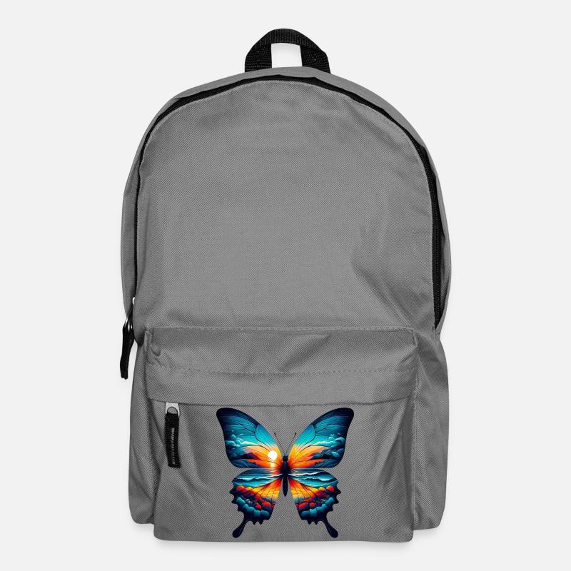 Schmetterling - Rucksack - Mittelgrau