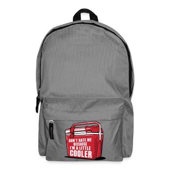 Lustiges cooleres Wortspiel "ein bisschen cooler" - Rucksack - Mittelgrau - Vorne