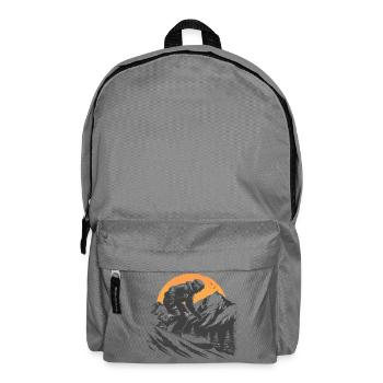 Snowboarder Zeichnung - Rucksack - Mittelgrau - Vorne