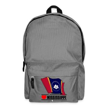 Flag Mississippi heart MISSISSIPPI - Backpack - elephant grey - Front