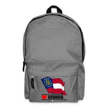 Drapeau Géorgie coeur GÉORGIE - Sac à dos - gris éléphant - Devant
