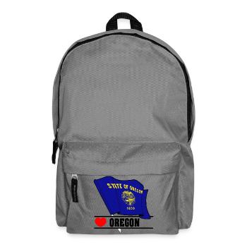 Flagge Oregon Herz OREGON - Rucksack - Mittelgrau - Vorne