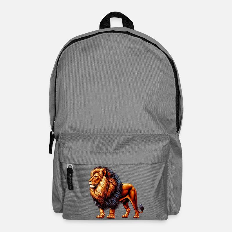 Löwe - Rucksack - Mittelgrau