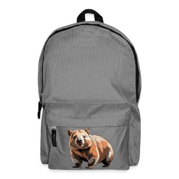 Wombat - Cute Animal Design - Sac à dos - gris éléphant - Devant