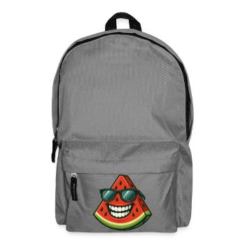 Coole Wassermelone mit Sonnenbrille Sommerfrucht - Rucksack - Mittelgrau - Vorne