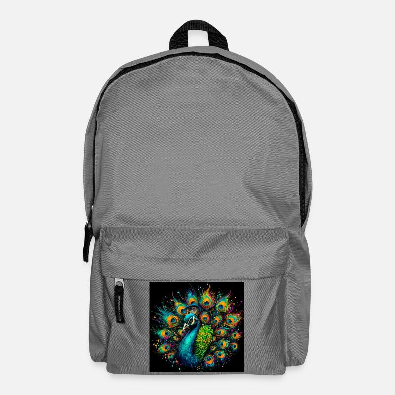 Pfau - Rucksack - Mittelgrau