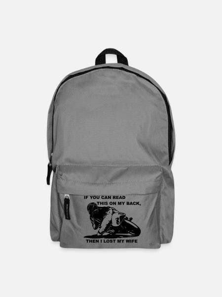Motorcycle Bike Biker Rocker Enduro Sport - Backpack - elephant grey