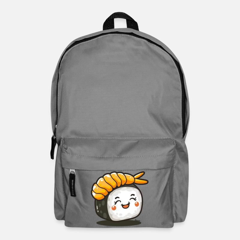 Sushi-Rolle mit Garnele - Rucksack - Mittelgrau