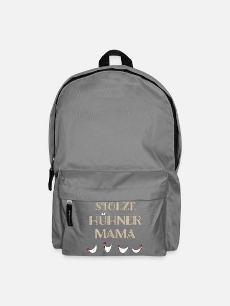 Lustige Hühner Mama Illustration - Rucksack - Mittelgrau